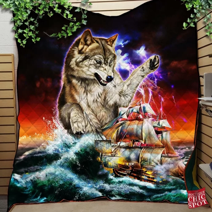 Monster Titan Wolf Quilt Blanket