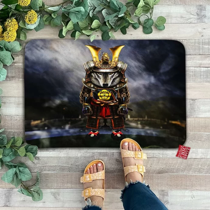 Timber Wolf Samurai Doormat