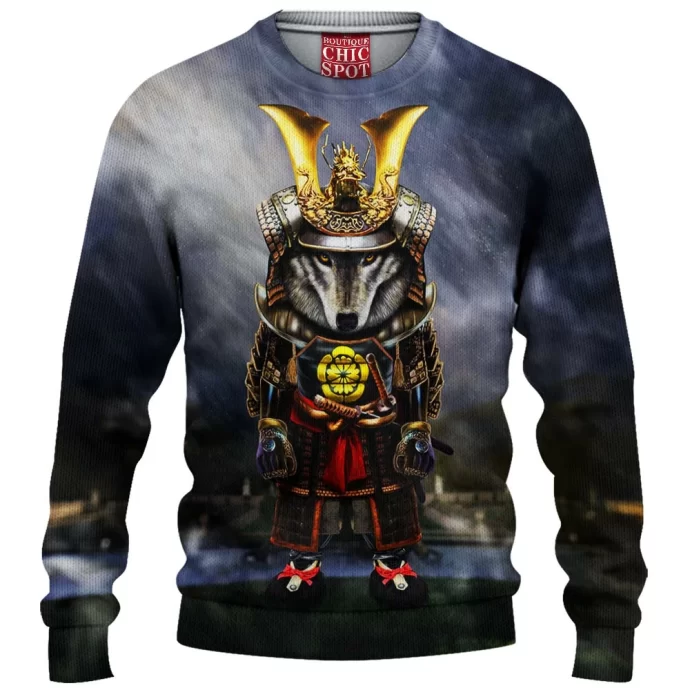 Timber Wolf Samurai Knitted Sweater