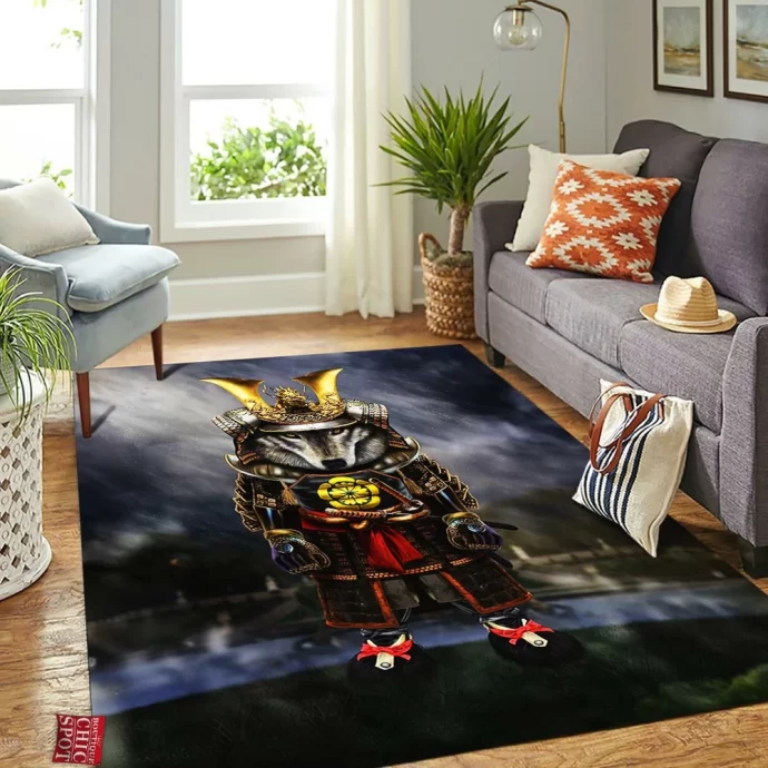 Timber Wolf Samurai Rectangle Rug