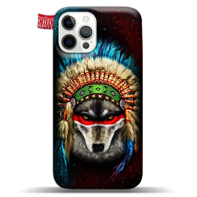 Indian War Chief Wolf Phone Case Iphone