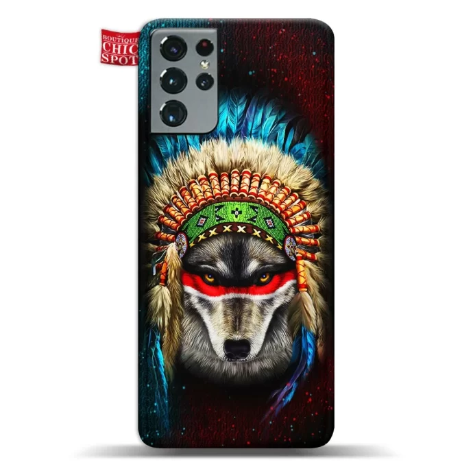 Indian War Chief Wolf Phone Case Samsung