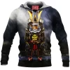 Samurai Fleece-Hoodie, Tiger Fleece-Hoodie