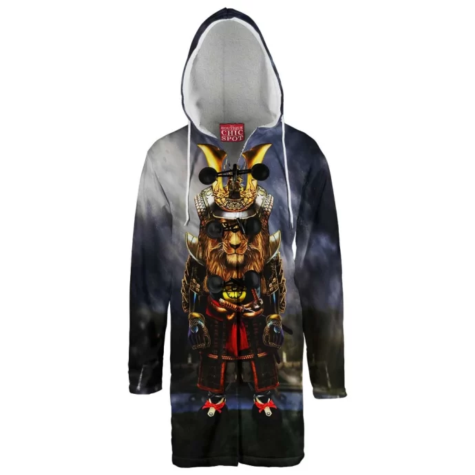 Samurai Lion Hooded Cloak Coat