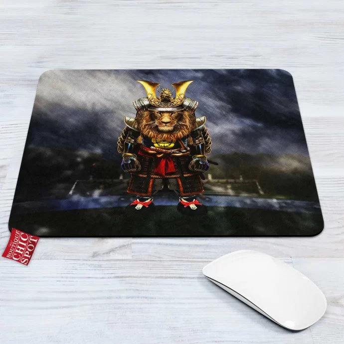 Samurai Lion Mouse Pad