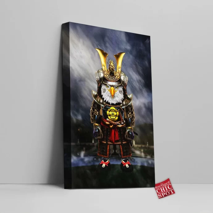 Samurai Bald Eagle Canvas Wall Art