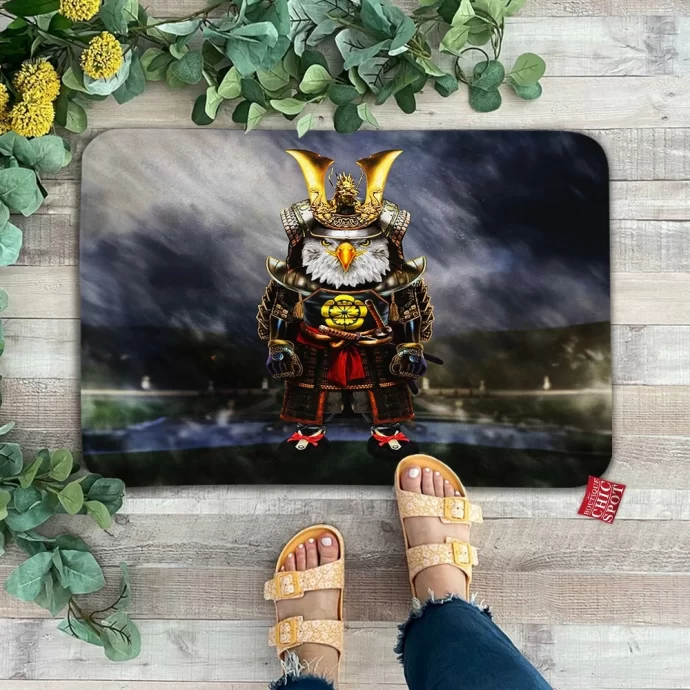 Samurai Bald Eagle Doormat