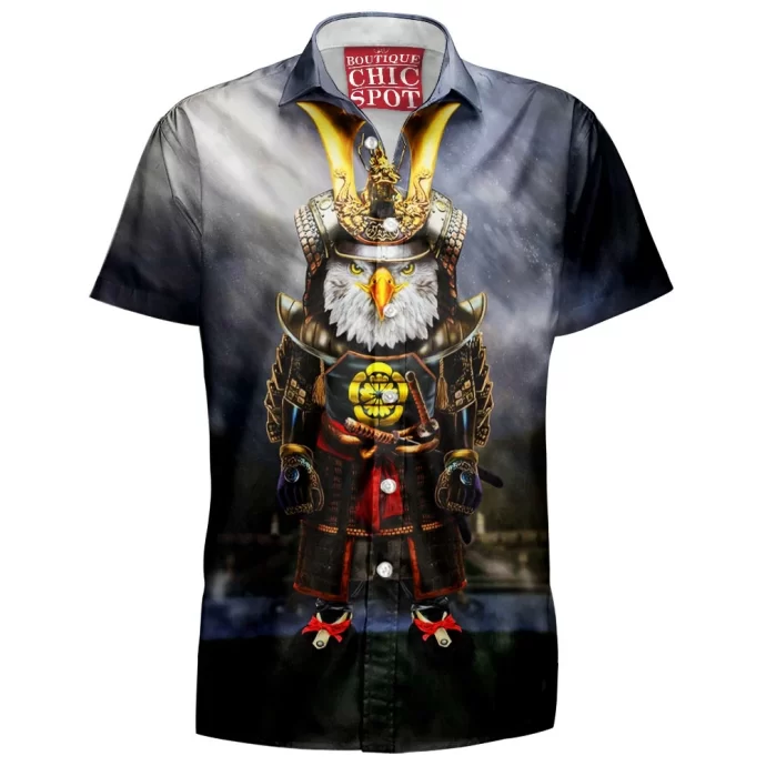 Samurai Bald Eagle Hawaiian Shirt