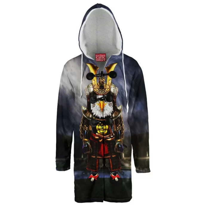 Samurai Bald Eagle Hooded Cloak Coat