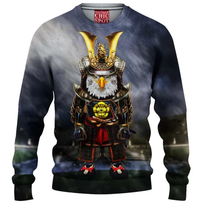 Samurai Bald Eagle Knitted Sweater