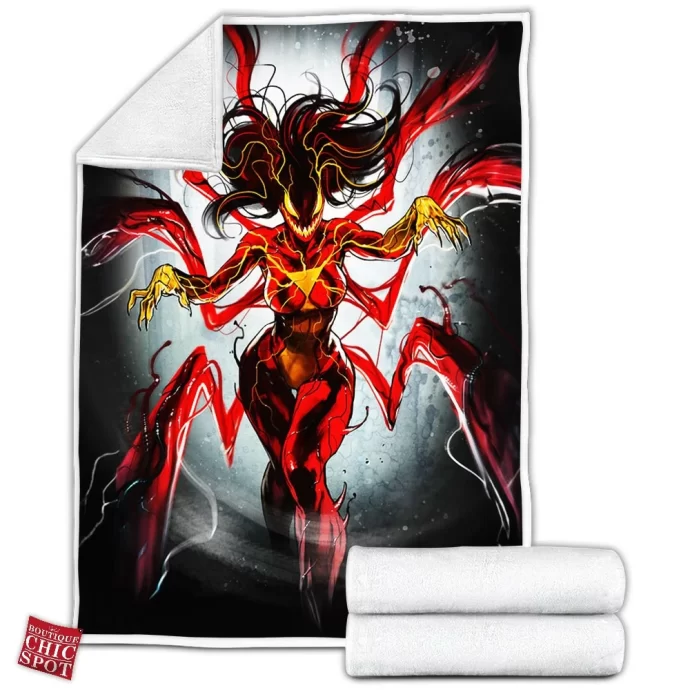 Carnage x Spider-Woman Fleece Blanket