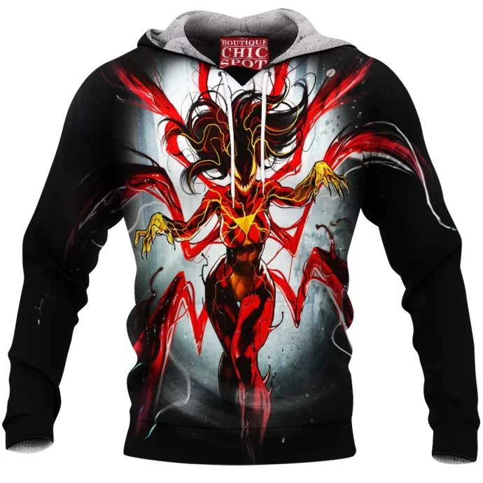 Carnage x Spider-Woman Fleece Hoodie