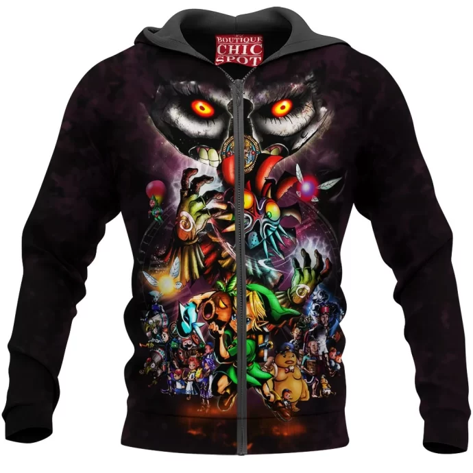 Legend of Zelda Majoras Mask Zip Hoodie