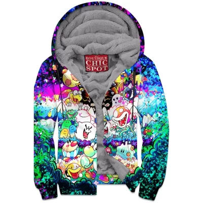 Bigger Boo Zip-Fleece-Hoodie, Bowser Zip-Fleece-Hoodie, Game Zip-Fleece-Hoodie, Mario Zip-Fleece-Hoodie, Yoshi Zip-Fleece-Hoodie