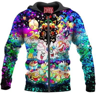 Bigger Boo Zip-Hoodie, Bowser Zip-Hoodie, Game Zip-Hoodie, Mario Zip-Hoodie, Yoshi Zip-Hoodie