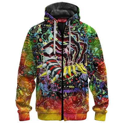 Anime Zip-Fleece-Hoodie, Giratina Zip-Fleece-Hoodie, Pokemon Zip-Fleece-Hoodie
