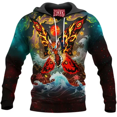 Sci-Fi Hoodie, Kaiju Hoodie, Monster Hoodie, Mothra Hoodie