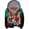 Sci-Fi Zip-Fleece-Hoodie, Kaiju Zip-Fleece-Hoodie, Monster Zip-Fleece-Hoodie, Mothra Zip-Fleece-Hoodie