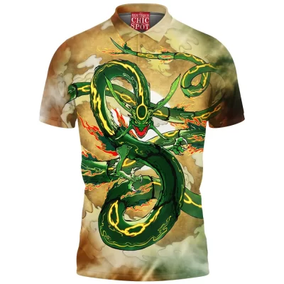 Anime Polo Shirt, Digimon Polo Shirt, Rayquaza Polo Shirt