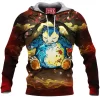 Anime Fleece-Hoodie, Pokemon Fleece-Hoodie, Snorlax Fleece-Hoodie
