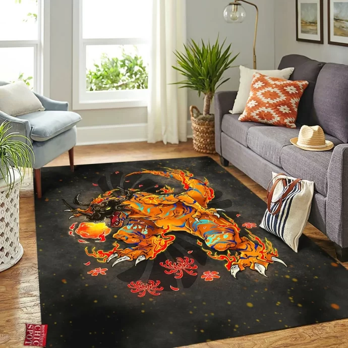 Greymon Digimon Rectangle Rug