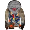 Anime Zip-Fleece-Hoodie, Garchomp Zip-Fleece-Hoodie, Pokemon Zip-Fleece-Hoodie