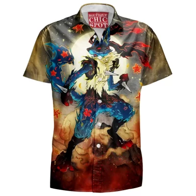 Anime Hawaiian-Shirt, Lucario Hawaiian-Shirt, Pokemon Hawaiian-Shirt