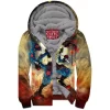 Anime Zip-Fleece-Hoodie, Lucario Zip-Fleece-Hoodie, Pokemon Zip-Fleece-Hoodie