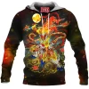 Anime Fleece-Hoodie, Infernape Fleece-Hoodie, Pokemon Fleece-Hoodie