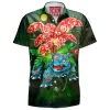 Anime Hawaiian-Shirt, Bulbasaur Hawaiian-Shirt, Pokemon Hawaiian-Shirt