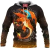 Anime Fleece-Hoodie, Charizard Fleece-Hoodie, Pokemon Fleece-Hoodie