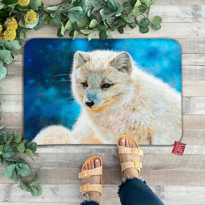 Arctic Fox Painting Doormat