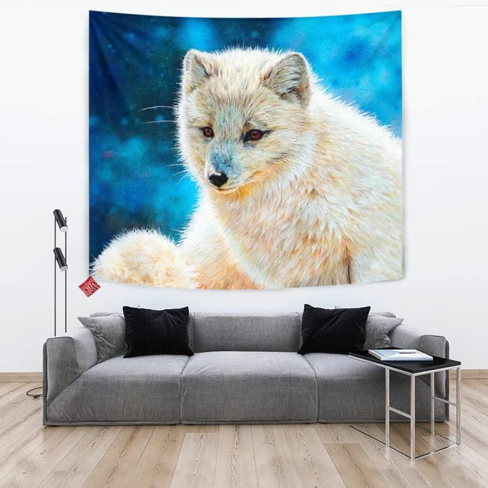 Arctic Fox Painting Tapestry