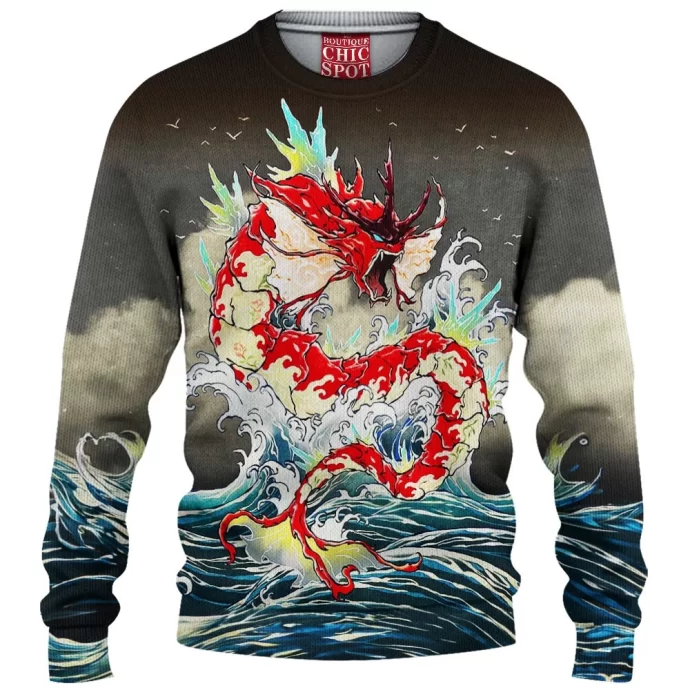 Red Gyarados Knitted Sweater