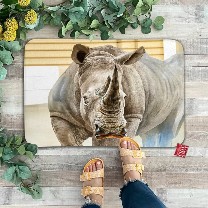 White Rhinoceros Doormat