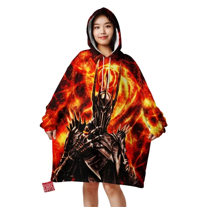 Dark Lord Sauron the Great Game Blanket Hoodie