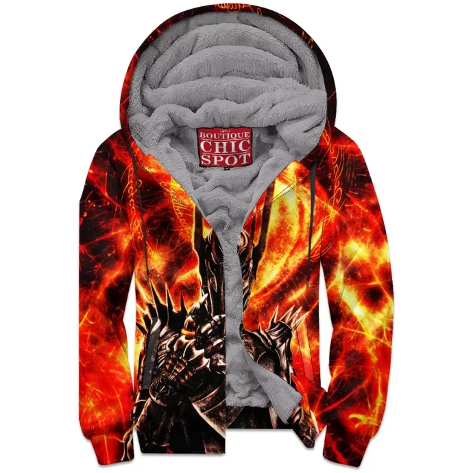 Dark Lord Sauron the Great Game Zip Fleece Hoodie