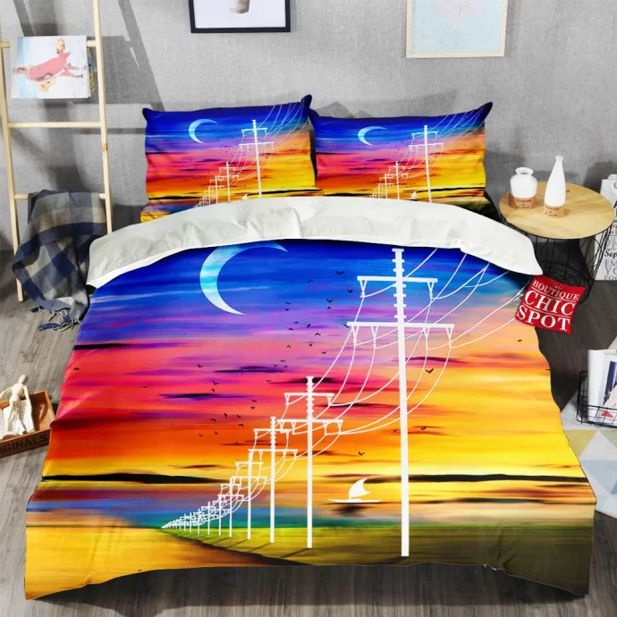 Oceanside In Negative Space Bedding Set