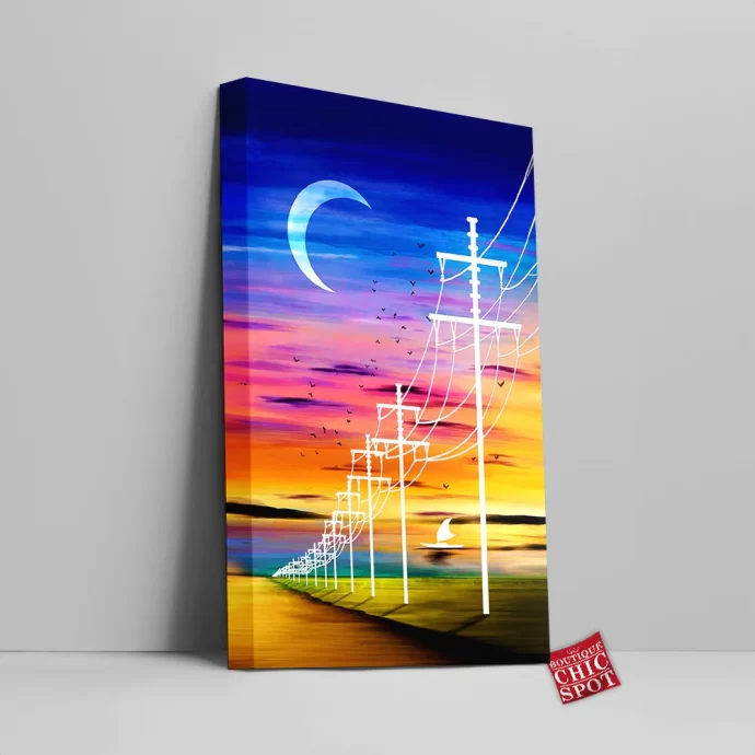 Oceanside In Negative Space Canvas Wall Art