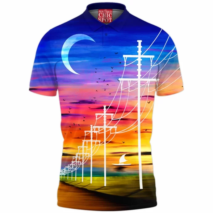 Oceanside In Negative Space Polo Shirt