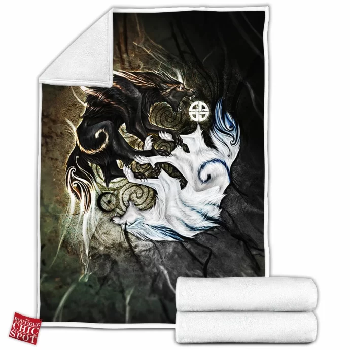 Ragnarok Wolf Fleece Blanket