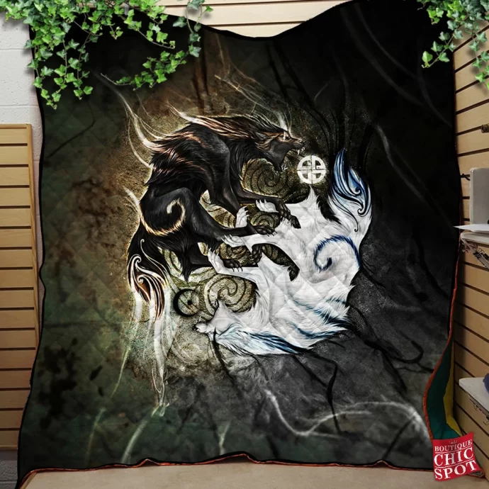 Ragnarok Wolf Quilt Blanket