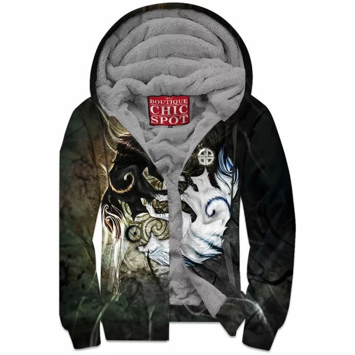 Ragnarok Wolf Zip Fleece Hoodie