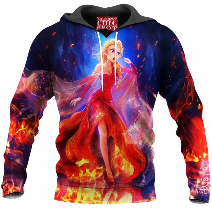 The Queen On Fire Elsa Hoodie