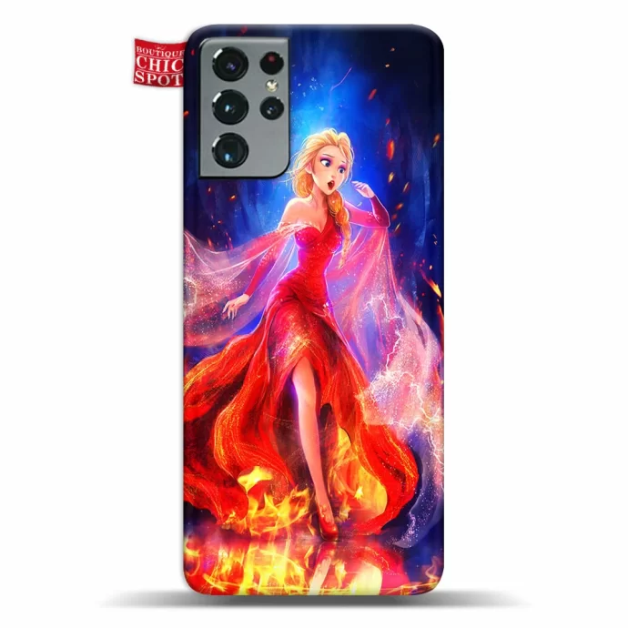 The Queen On Fire Elsa Phone Case Samsung