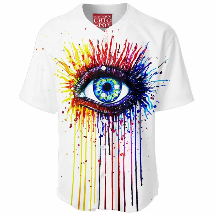 Rainbow Fire Baseball Jersey