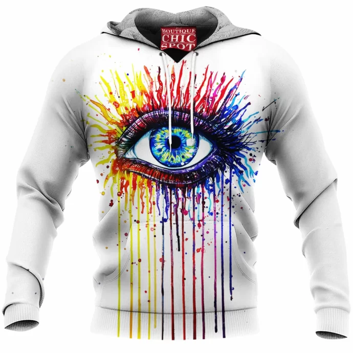 Rainbow Fire Fleece Hoodie