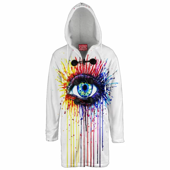 Rainbow Fire Hooded Cloak Coat