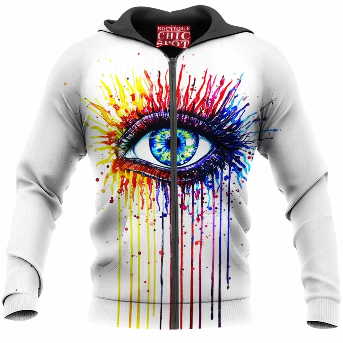 Rainbow Fire Zip Hoodie