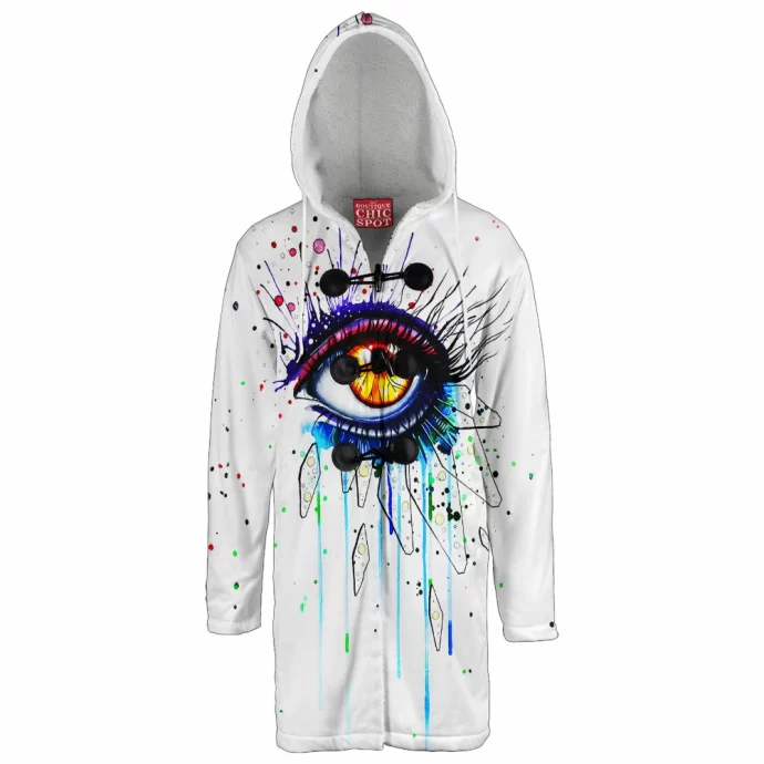 Abstract Feelings Hooded Cloak Coat